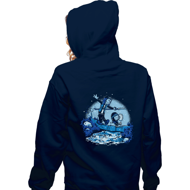 Daily_Deal_Shirts Zippered Hoodies, Unisex / Small / Navy Eddie And Dustin Battle