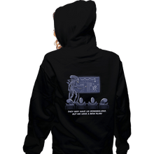 Load image into Gallery viewer, Daily_Deal_Shirts Zippered Hoodies, Unisex / Small / Black Demoralized Aliens
