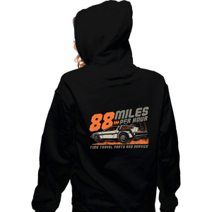 Daily_Deal_Shirts Zippered Hoodies, Unisex / Small / Black 88 Miles Per Hour