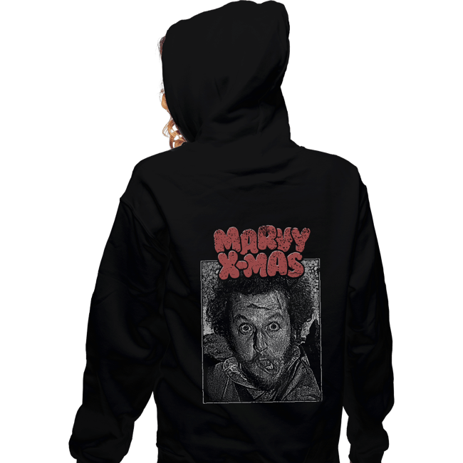 Shirts Zippered Hoodies, Unisex / Small / Black Marvy X-Mas