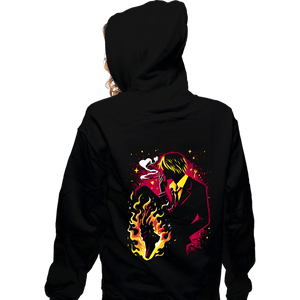 Daily_Deal_Shirts Zippered Hoodies, Unisex / Small / Black Diable Jambe