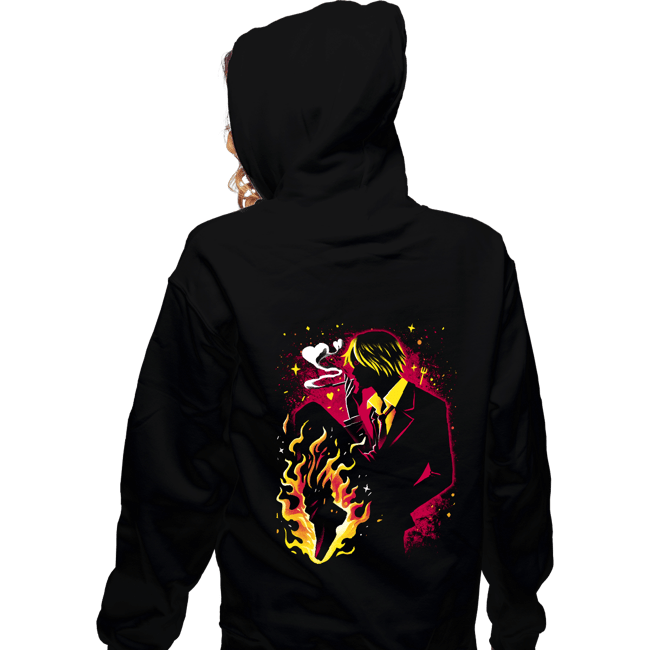 Daily_Deal_Shirts Zippered Hoodies, Unisex / Small / Black Diable Jambe