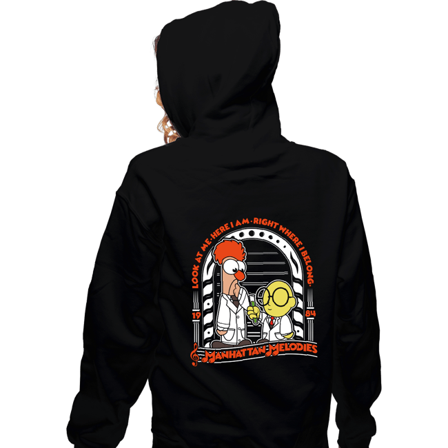 Shirts Zippered Hoodies, Unisex / Small / Black Beaker and Bunsen Melodies