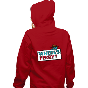 Shirts Zippered Hoodies, Unisex / Small / Red Where's Perry?