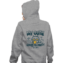 Load image into Gallery viewer, Daily_Deal_Shirts Zippered Hoodies, Unisex / Small / Sports Grey Outie Loves To Party
