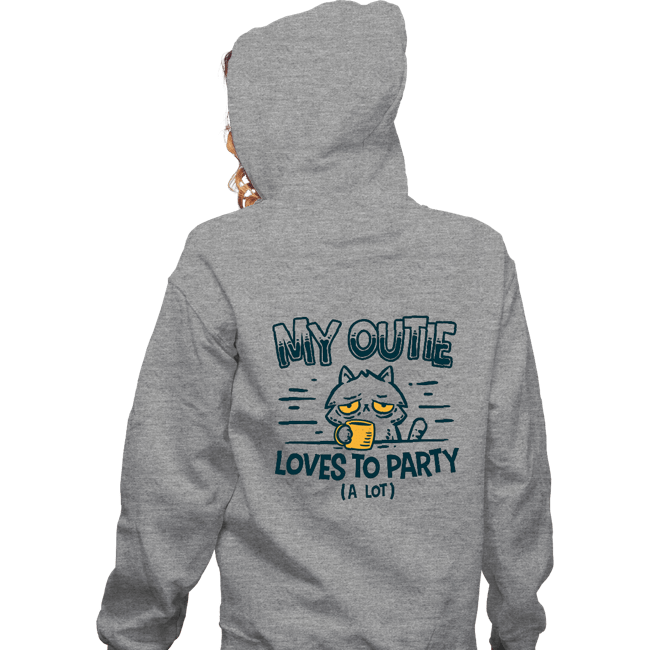 Daily_Deal_Shirts Zippered Hoodies, Unisex / Small / Sports Grey Outie Loves To Party