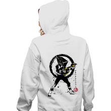 Load image into Gallery viewer, Shirts Zippered Hoodies, Unisex / Small / White Black Ranger Sumi-e
