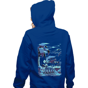 Shirts Zippered Hoodies, Unisex / Small / Royal Blue Green Hill Zone