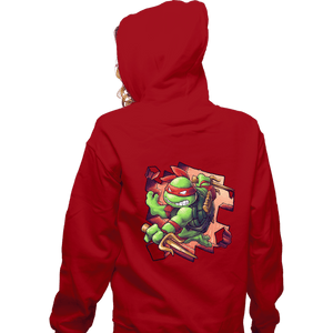 Daily_Deal_Shirts Zippered Hoodies, Unisex / Small / Red Toy Raph