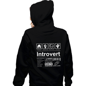 Daily_Deal_Shirts Zippered Hoodies, Unisex / Small / Black Introvert Label