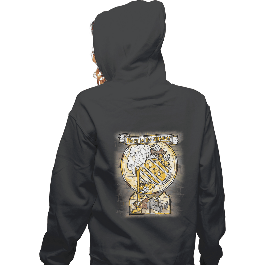 Shirts Zippered Hoodies, Unisex / Small / Dark heather Beer Is The Answer