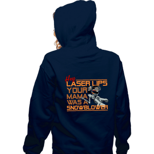 Daily_Deal_Shirts Zippered Hoodies, Unisex / Small / Navy Hey Laser Lips!