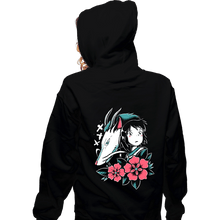 Load image into Gallery viewer, Daily_Deal_Shirts Zippered Hoodies, Unisex / Small / Black The Girl and the Dragon!
