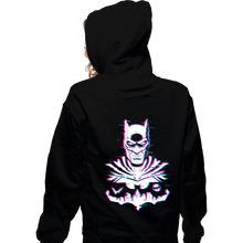 Load image into Gallery viewer, Secret_Shirts Zippered Hoodies, Unisex / Small / Black Glitched Batman
