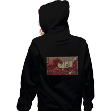 Load image into Gallery viewer, Shirts Zippered Hoodies, Unisex / Small / Black Shining Wave
