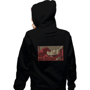 Shirts Zippered Hoodies, Unisex / Small / Black Shining Wave