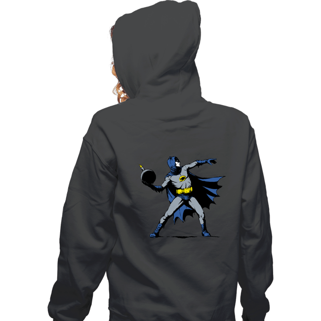 Daily_Deal_Shirts Zippered Hoodies, Unisex / Small / Dark Heather Batsy