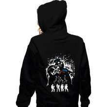 Load image into Gallery viewer, Daily_Deal_Shirts Zippered Hoodies, Unisex / Small / Black Marshmallow Ghost
