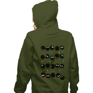 Shirts Zippered Hoodies, Unisex / Small / Military Green The Black Sprites