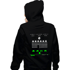 Daily_Deal_Shirts Zippered Hoodies, Unisex / Small / Black Star Invaders