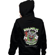 Load image into Gallery viewer, Daily_Deal_Shirts Zippered Hoodies, Unisex / Small / Black Krampus Christmas Adventures
