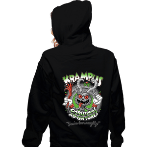 Daily_Deal_Shirts Zippered Hoodies, Unisex / Small / Black Krampus Christmas Adventures