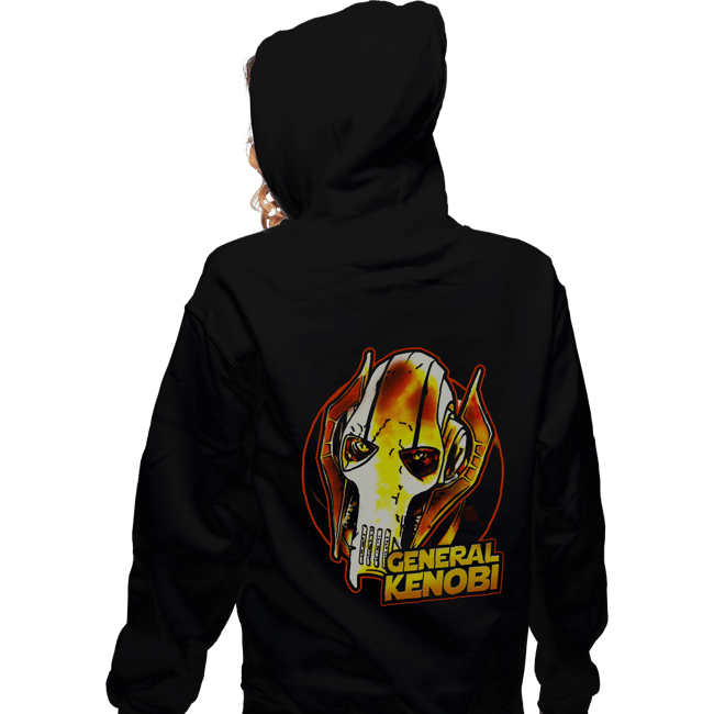 Daily_Deal_Shirts Zippered Hoodies, Unisex / Small / Black General Kenobi Meme