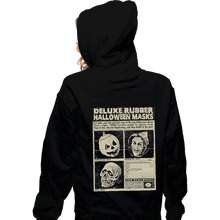 Load image into Gallery viewer, Shirts Zippered Hoodies, Unisex / Small / Black Three Halloween Masks
