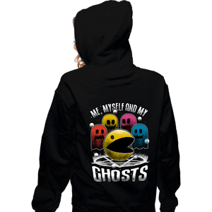 Daily_Deal_Shirts Zippered Hoodies, Unisex / Small / Black Me Myself And My Ghosts