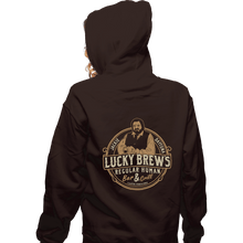 Load image into Gallery viewer, Secret_Shirts Zippered Hoodies, Unisex / Small / Dark Chocolate Lucky Brews
