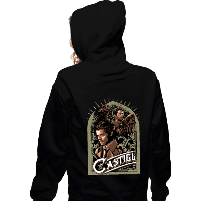 Daily_Deal_Shirts Zippered Hoodies, Unisex / Small / Black Castiel
