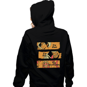 Daily_Deal_Shirts Zippered Hoodies, Unisex / Small / Black The Good The Bad and The Star Clown