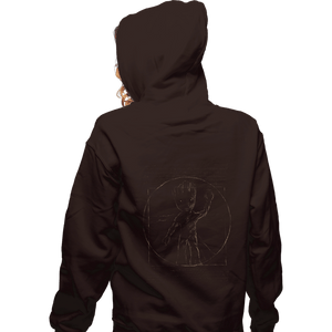 Shirts Zippered Hoodies, Unisex / Small / Dark Chocolate Vitruvian Groot