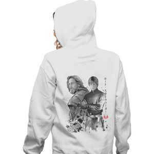 Shirts Zippered Hoodies, Unisex / Small / White Old And Young Jedi