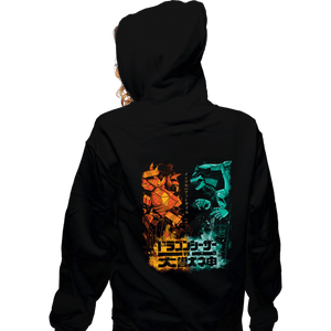 Daily_Deal_Shirts Zippered Hoodies, Unisex / Small / Black Dragon VS Beast