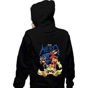 Daily_Deal_Shirts Zippered Hoodies, Unisex / Small / Black Team Hero