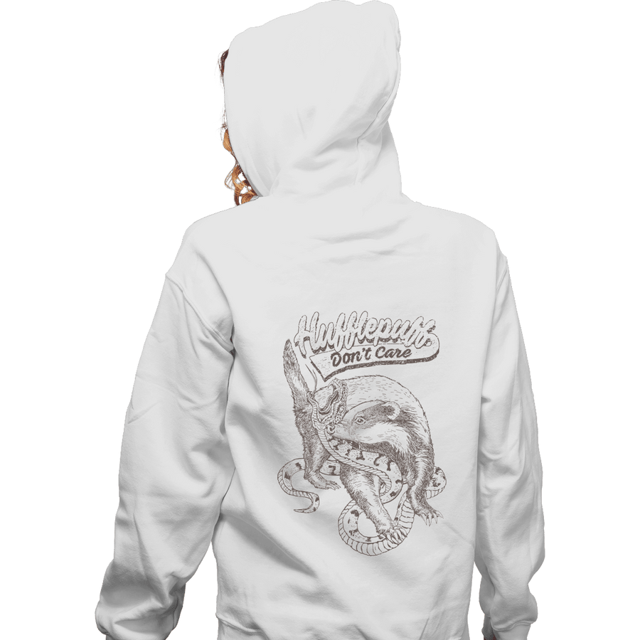 Shirts Zippered Hoodies, Unisex / Small / White Hufflepuff Don't Care