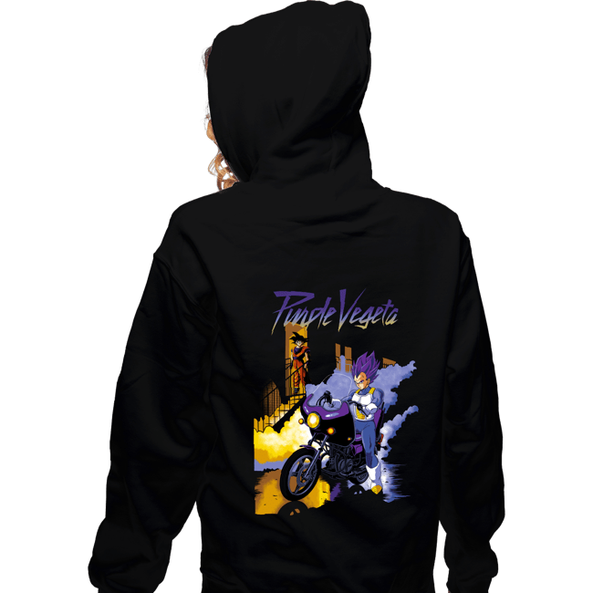 Shirts Zippered Hoodies, Unisex / Small / Black Purple Vegeta