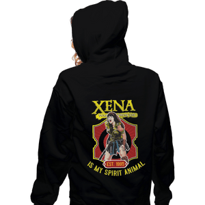 Shirts Zippered Hoodies, Unisex / Small / Black Xena Warrior Spirit Animal