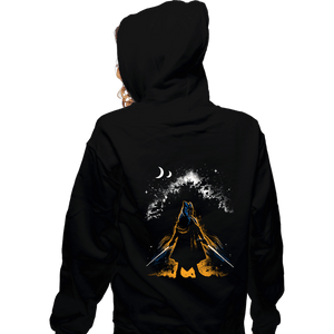 Daily_Deal_Shirts Zippered Hoodies, Unisex / Small / Black Twin Blade Fulcrum
