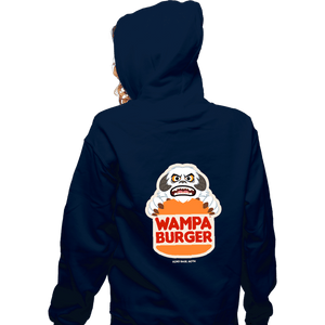 Daily_Deal_Shirts Zippered Hoodies, Unisex / Small / Navy Wampa Burger