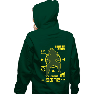 Shirts Zippered Hoodies, Unisex / Small / Irish Green Saiyan Power Over 9000