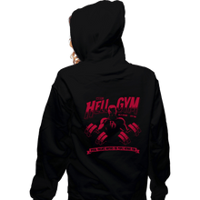 Load image into Gallery viewer, Daily_Deal_Shirts Zippered Hoodies, Unisex / Small / Black Hell Gym

