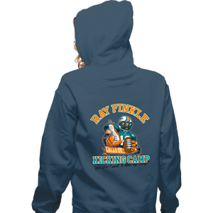 Secret_Shirts Zippered Hoodies, Unisex / Small / Indigo Blue Finkle's Kicking Camp