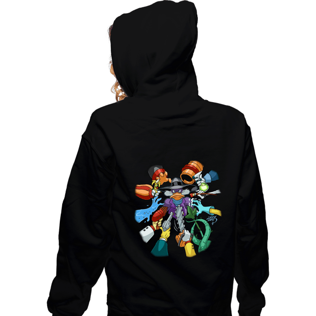 Secret_Shirts Zippered Hoodies, Unisex / Small / Black DarkWing Duck!