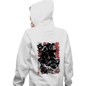 Daily_Deal_Shirts Zippered Hoodies, Unisex / Small / White Lone Wolf Mando