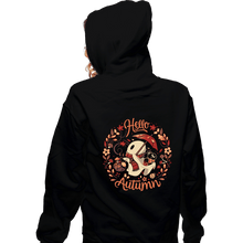 Load image into Gallery viewer, Daily_Deal_Shirts Zippered Hoodies, Unisex / Small / Black Spooky Autumn Harvest

