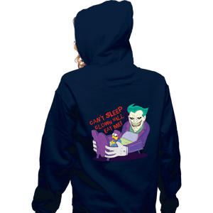 Secret_Shirts Zippered Hoodies, Unisex / Small / Navy Can't Sleep Clowns Will Eat Me