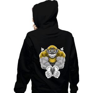 Daily_Deal_Shirts Zippered Hoodies, Unisex / Small / Black Wario Time