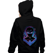 Load image into Gallery viewer, Daily_Deal_Shirts Zippered Hoodies, Unisex / Small / Black Glitch Nightwing
